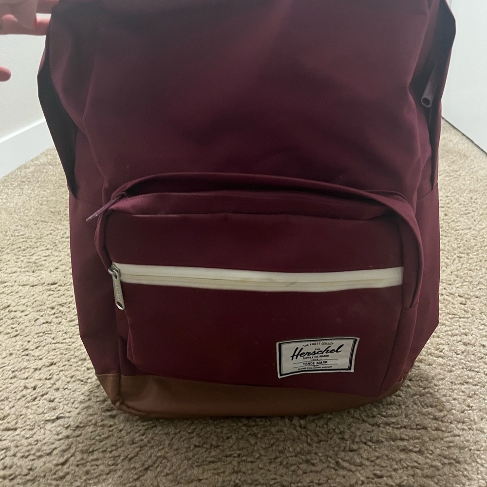 Herschel Supply Company Burgundy Backpack with Tan Base